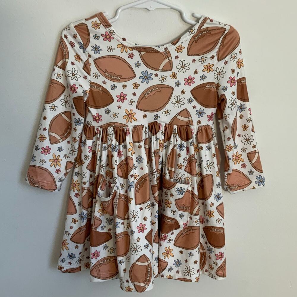 Mila & Rose Football Twirl Dress NWT size‎ 2T